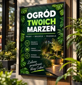 Plakat reklamowy branży ogrodniczej