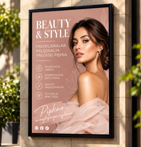 Plakat reklamowy dla firmy usługowej