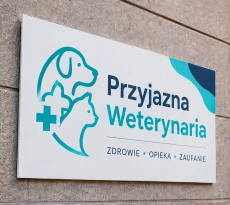 Szyld reklamowy wykonany z PCV